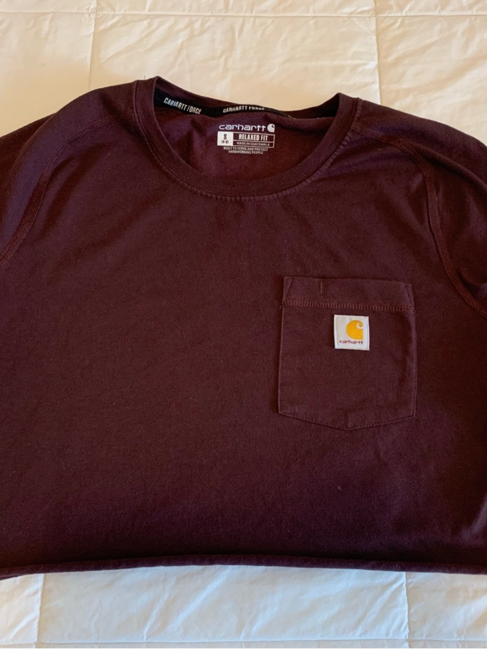 Carhartt Pocket Tee in Burgundy